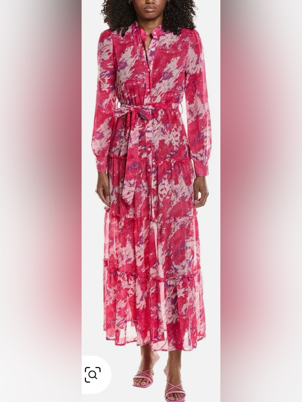 To My Lovers Pink Floral Tiered Maxi Dress